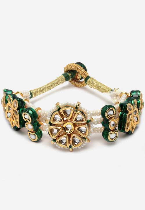 Kundan Bracelets - Multi Stone | Indian Golden | Manshaz Collection