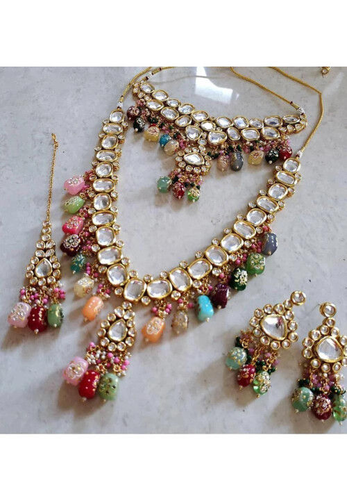 Multi colour kundan set hotsell
