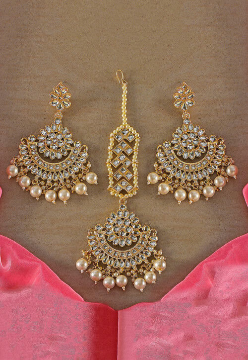 Kundan Chandbali Earrings | Devendra Jewellers