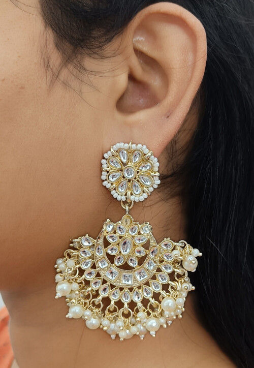 Kundan Chandbali Earrings