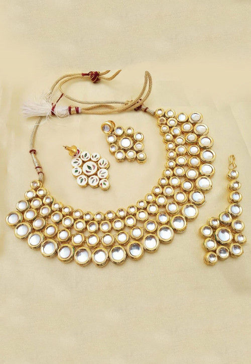 Kundan Choker Necklace Set : JMY714