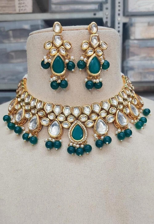 Kundan Choker Necklace Set JVD1686