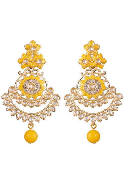 Buy THE OPAL FACTORY Gold Plated Meenakari and Kundan Earrings Red for  Women Online at Best Prices in India - JioMart.