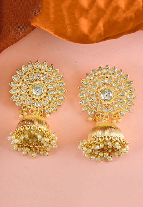 Kundan Jhumka Style Earrings