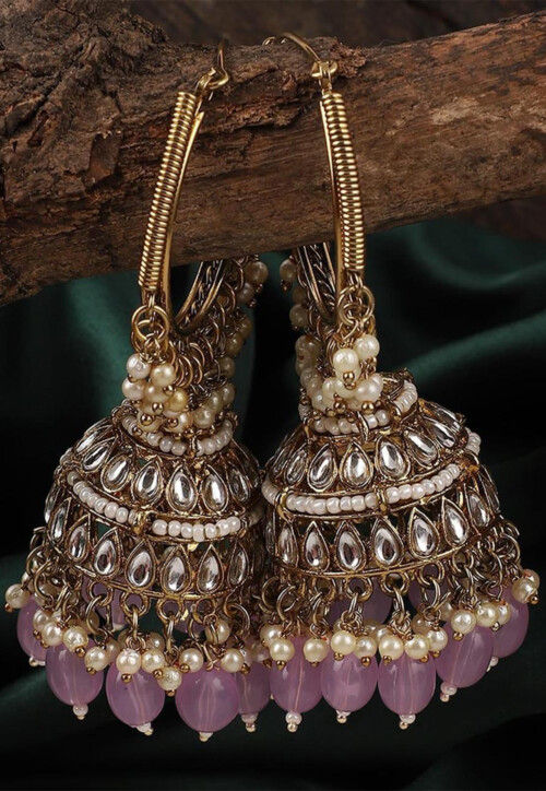 Kundan Jhumka Style Earrings