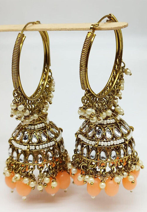 Kundan Jhumka Style Earrings