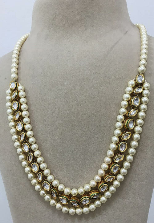 Artificial pearl necklace online hot sale