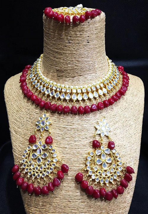 maroon kundan set Indian kundan jewelry blue kundan set customized kundan necklace pastel kundan necklace Weddings Jewellery Jewellery Sets simple kundan necklace set 