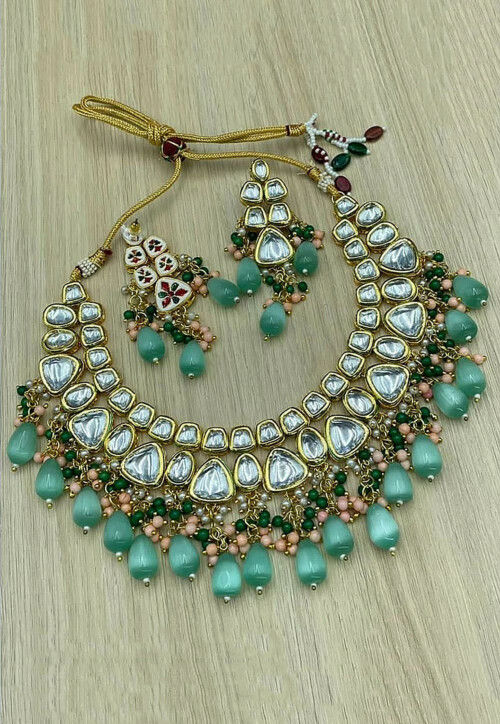 Choker Green Kundan Necklace Set