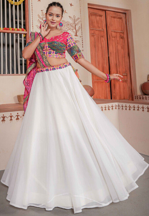 Buy White Lehenga And Blouse Raw Silk Dupatta Net Paradise Bridal Set For  Women by Archana Kochhar Online at Aza Fashions.