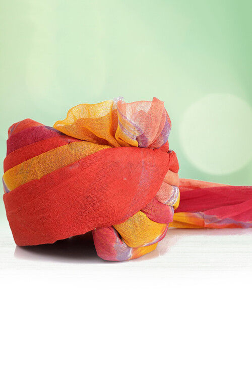 Leheriya Printed Cotton Kids Turban in Multicolor
