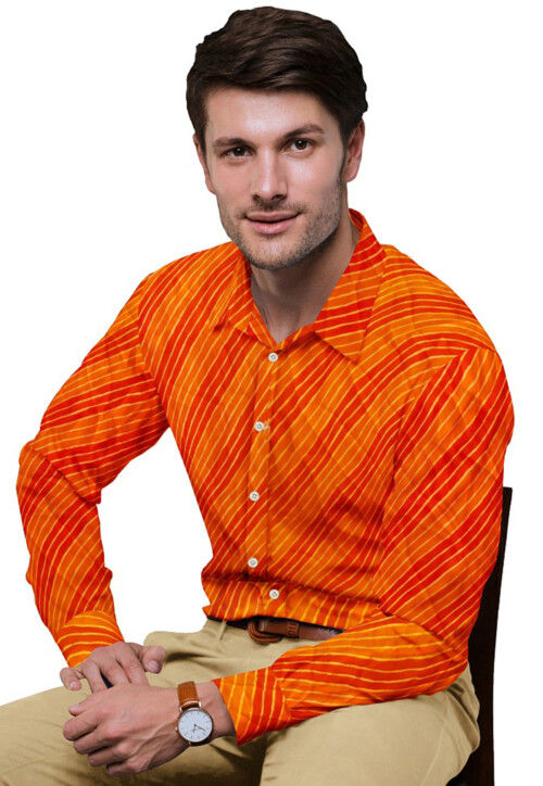 Mens Printed Georgette Shirt main image 0