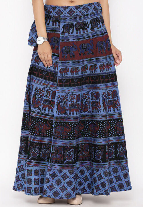 Cotton wrap around skirt online cheap