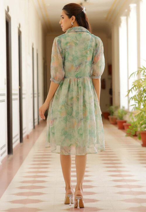 green marble print dress Buy Printed Organza in Light Online : THU1941 musical party event lehenga