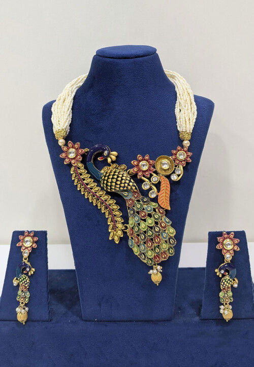Mint Meenakari Necklace Set