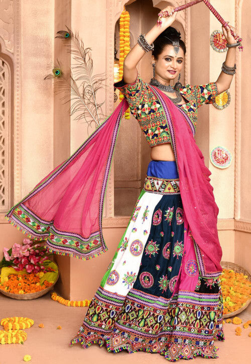 Navratri Special Cotton Lehenga in Multicolor