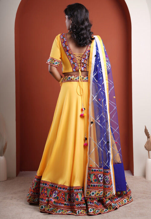 Navratri Special Cotton Lehenga in Yellow