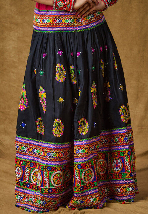 Buy Navratri Special Cotton Rayon Skirt in Navy Blue Online BYD60 Utsav Fashion