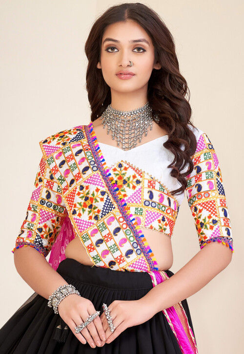 Navratri Special Georgette Lehenga in Black