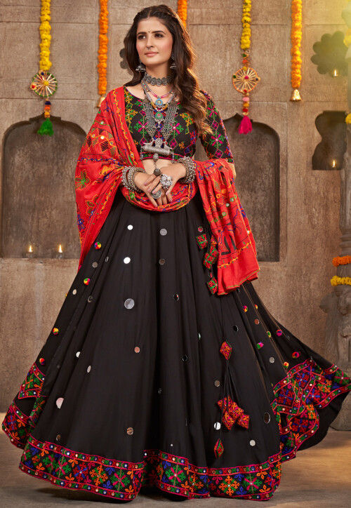 Buy Red Lehenga And Choli Heavy Raw Silk Gulnar Mahnaz Ghagra Set For Women  by Torani Online at Aza Fashions.