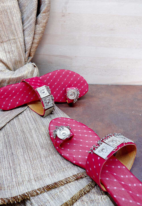 Ornamented Georgette Kolhapuri in Pink