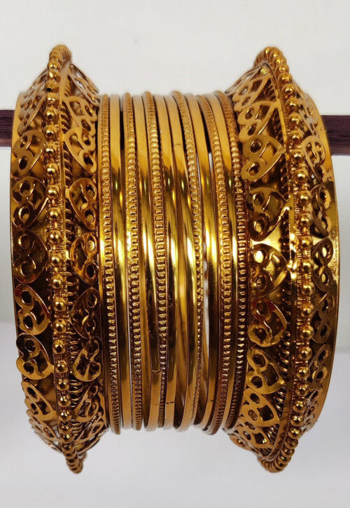 Oxidised gold clearance bangles