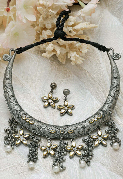 Oxidised Choker Necklace Set