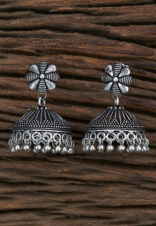 Oxidised Jhumka Style Earrings