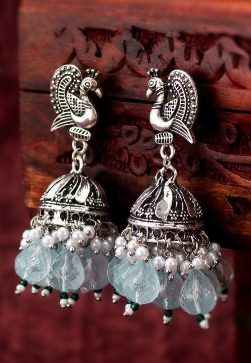 Oxidised Jhumka Style Earrings