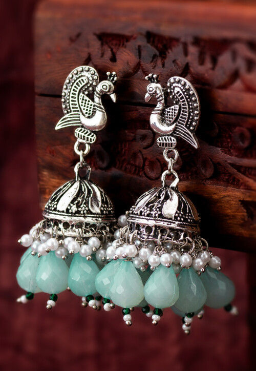 Oxidised Jhumka Style Earrings