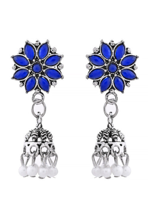 Oxidised Stone Studded Choker Necklace Set