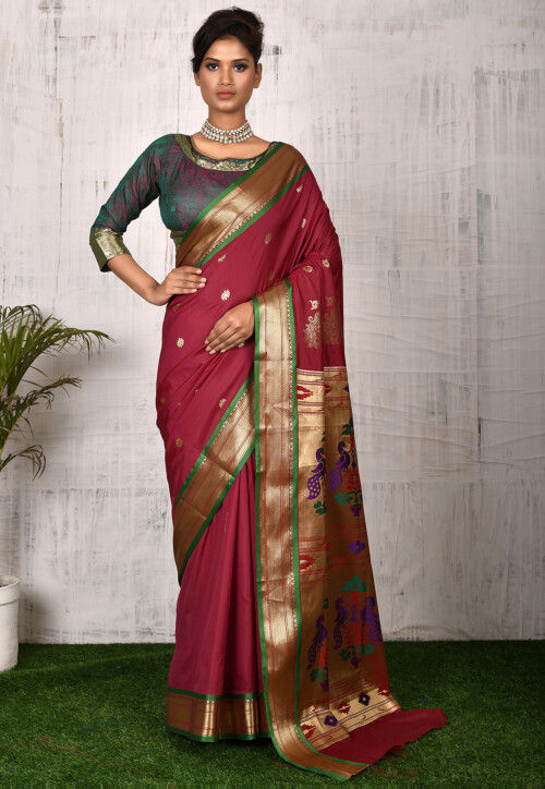 5.5 m (separate blouse piece) Wedding Maharani Aar Paar Paithani Sarees,  With Blouse Piece at Rs 22000 in Yeola