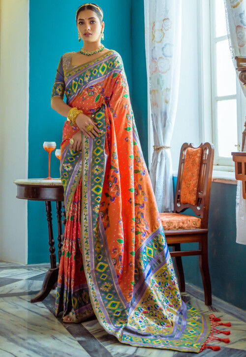 Paithani Saree in Teal Green : SSF22511