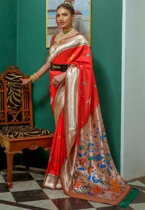 New Traditional Paithani Silk Saree Buy Online Collection