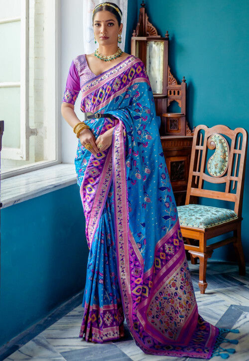 Dark Blue Pure Paithani Saree – Ranjvani