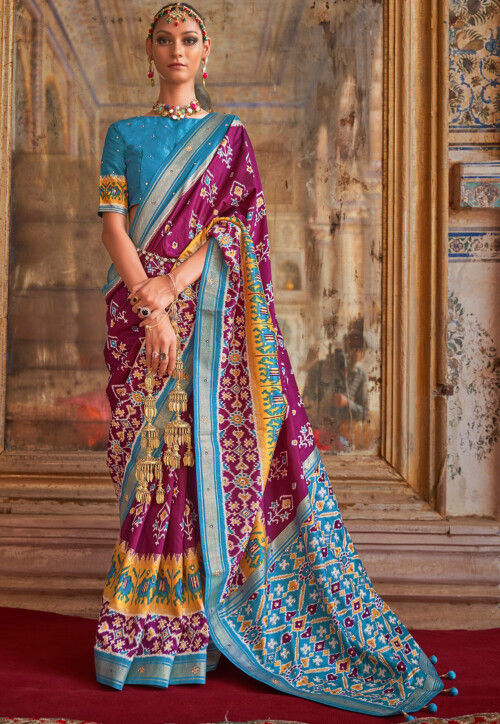 Violet Colour With All Over Body Designs Soft Cotton Saree. | Jolly Silks -  The Destination Of Silks | Online shopping site - Jolly Silks