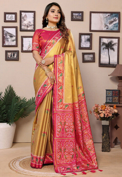Patola Saree in Golden