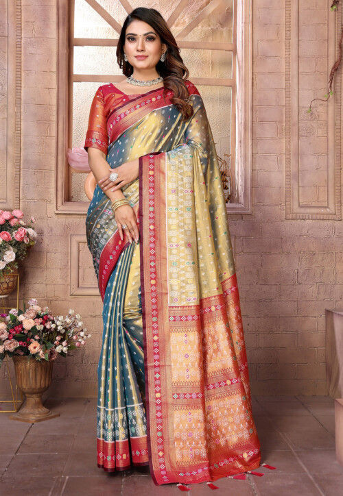 Patola Saree in Grey