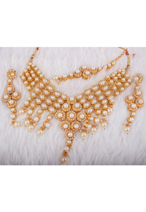 Pearl Choker Necklace Set