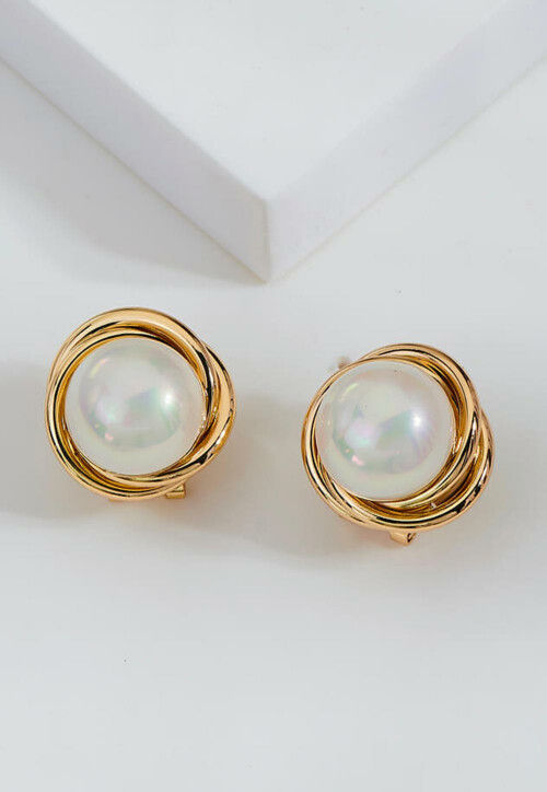 Silver Studded Drop Pearl Stud Earrings – GIVA Jewellery