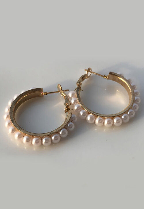 Pearl Hoops Earring