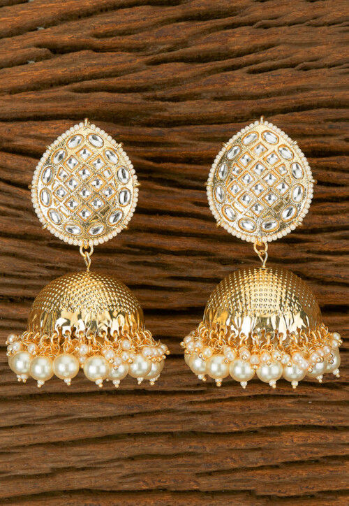 Pearl Jhumka Style Earrings