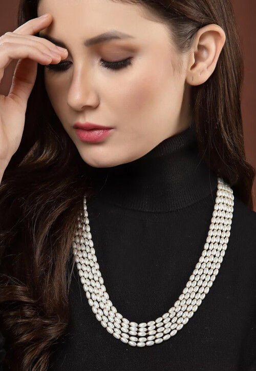 Buy Pearl Layered Necklace Online JQT375 Utsav Fashion