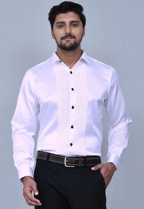 White 2025 shirt satin