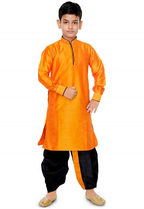 black dupion ethnic wear set