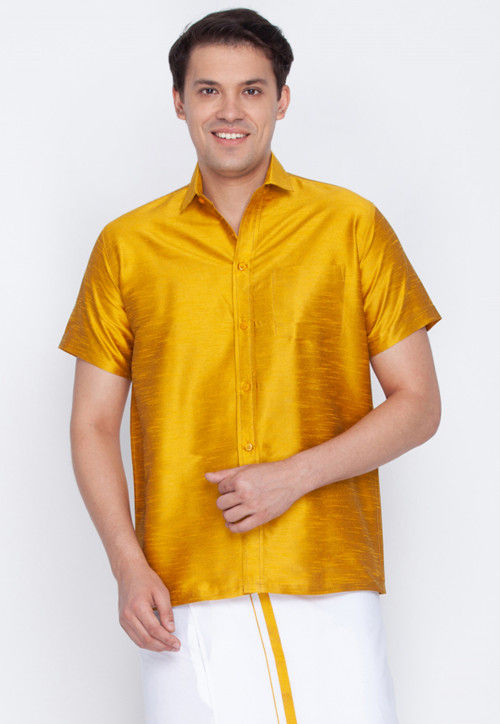mustard yellow shirt plain