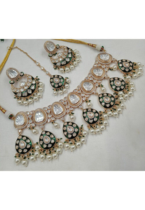 Polki Studded Choker Necklace Set