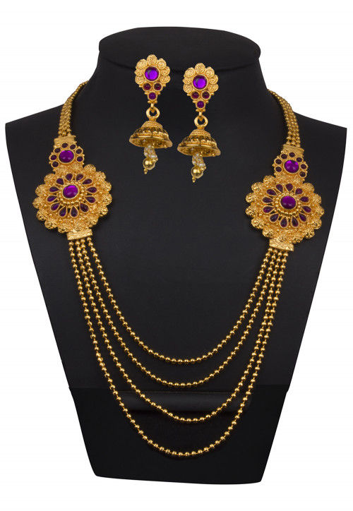 Polki Studded Layered Necklace Set