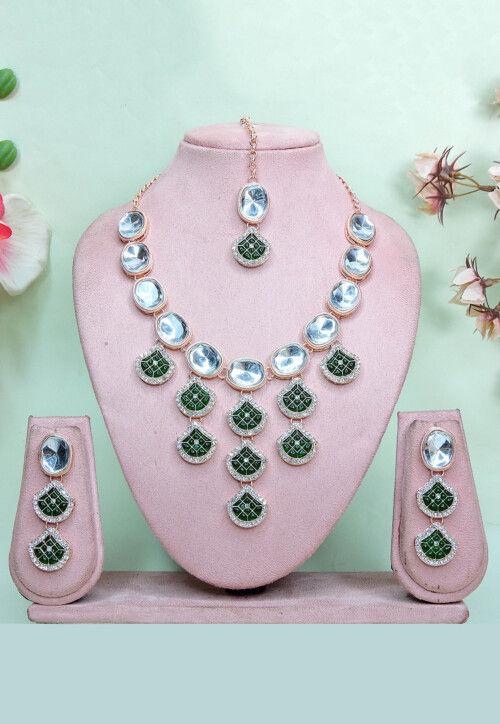 Polki Studded Necklace Set