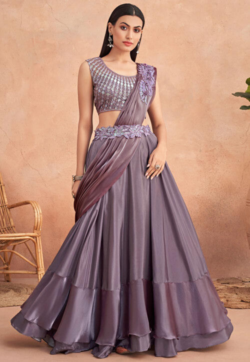 Beautiful Bridal Half Saree | Lehenga saree design, Half saree lehenga,  Reception outfit